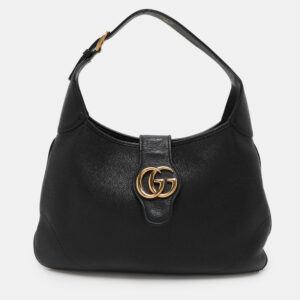 Gucci Black Leather Aphrodite Hobo