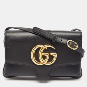 gucci black leather small arli crossbody bag