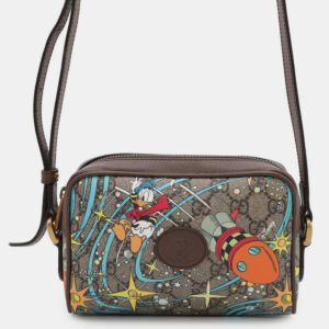 Gucci Disney Gg Supreme Shoulder Bag Donald Duck Beige/Brown Pvc Leather