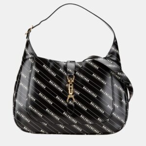 Gucci Black Leather Medium The Hacker Project Jackie 1961 Crossbody Bag