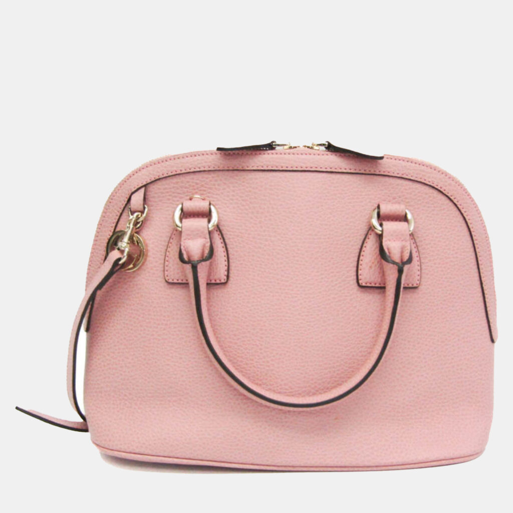 luxury-women-gucci-used-handbags-p1139608-003 Gucci Light Pink Leather GG Charm Shoulder Bag