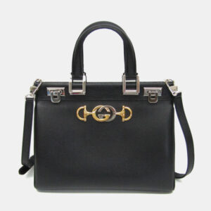 Gucci Black Leather Zumi Shoulder Bag