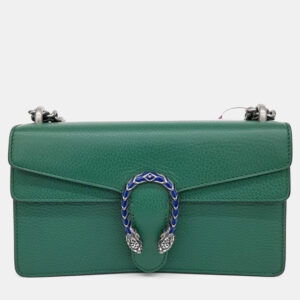 Gucci Green Leather Dionysus Chain Shoulder Bag
