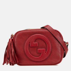 Gucci Red Small Leather Blondie Crossbody