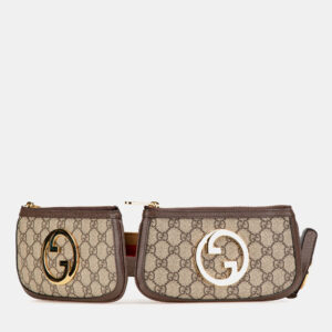 Gucci Brown Mini GG Supreme Blondie Belt Bag