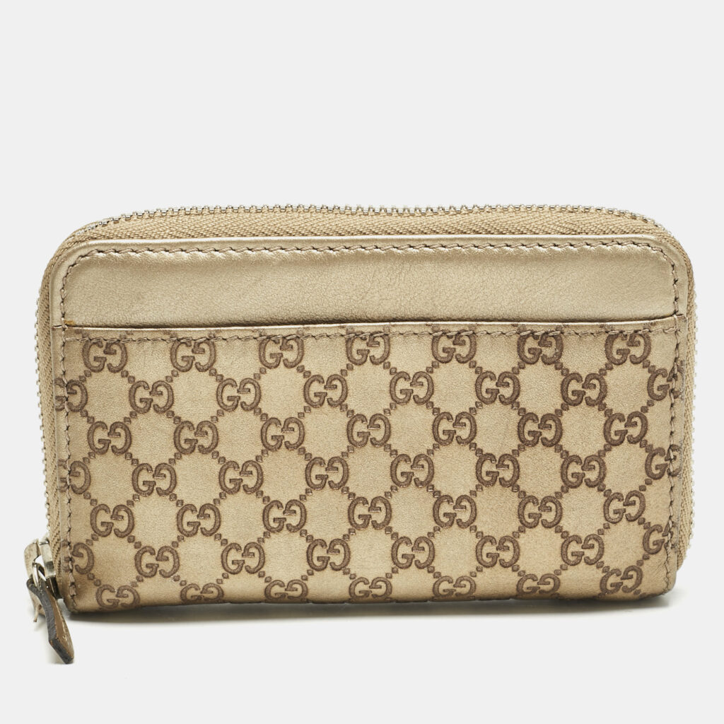 luxury-women-gucci-used-handbags-p1163297-008 Gucci Gold Guccissima Leather Zip Coin Purse
