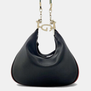 Gucci Attache Small Black Leather Shoulder Bag