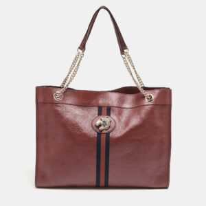 Gucci Red Leather Large Rajah Tote