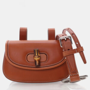 Gucci Bamboo 1947 Mini Brown Calfskin Leather Waist Bag