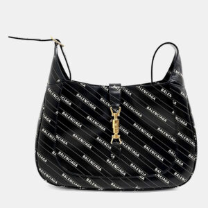 Gucci Black Leather Hacker Project 1961 Jackie Medium Hobo Bag