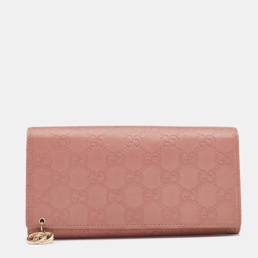 luxury-women-gucci-used-handbags-p649499-005-2 Gucci Pink Guccissima Leather Interlocking G Continental Wallet