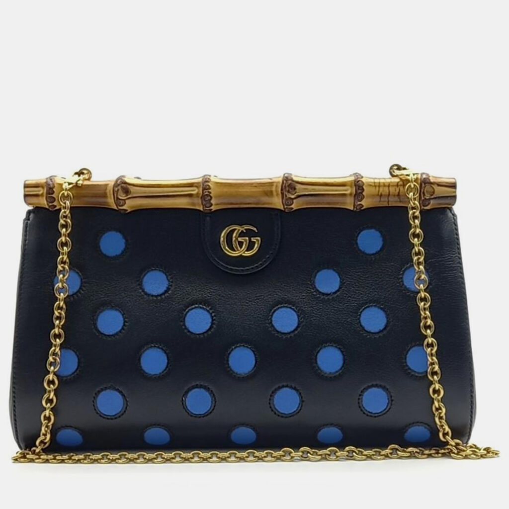 luxury-women-gucci-used-handbags-p945780-002 Gucci Black Leather Bamboo Shoulder Bag