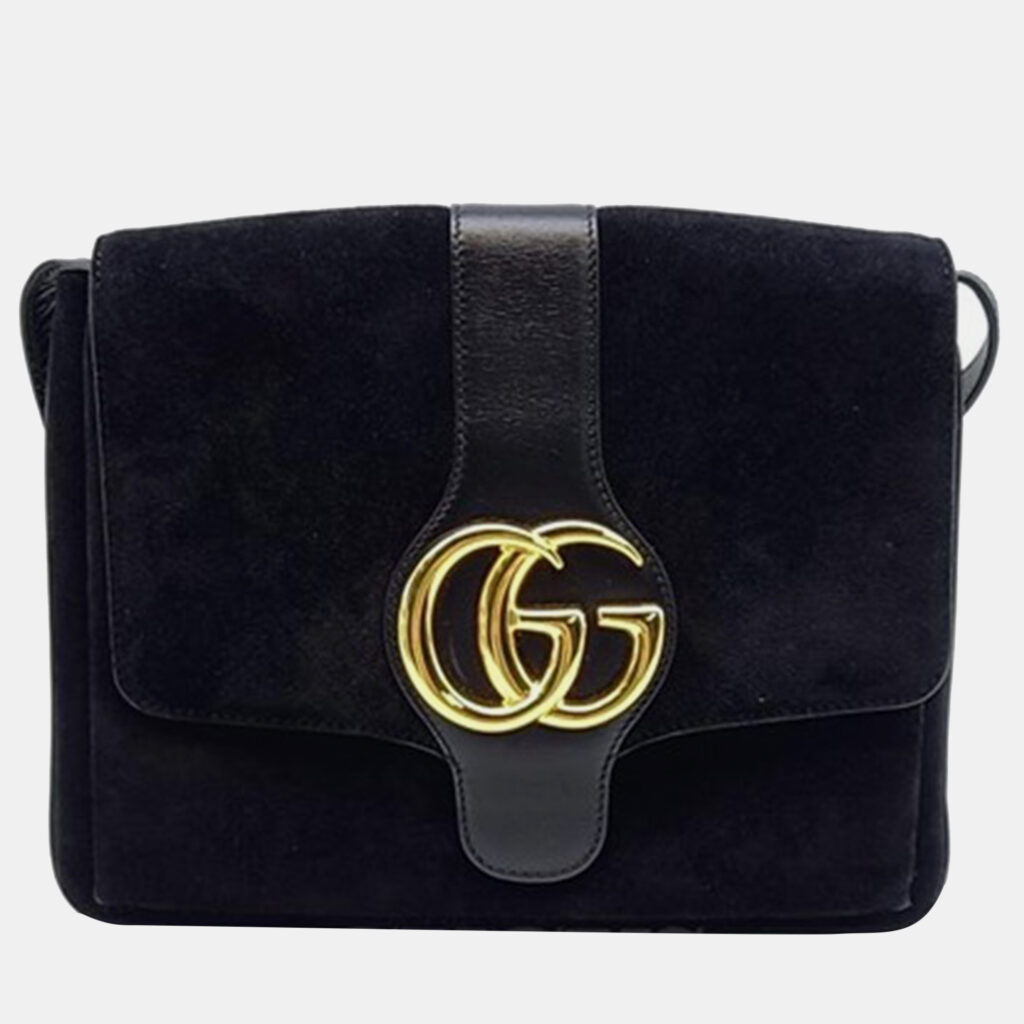 luxury-women-gucci-used-handbags-p945781-004 Gucci Black Suede Arli Shoulder Bag