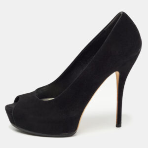 Gucci Black Suede Platform Pumps Size 37