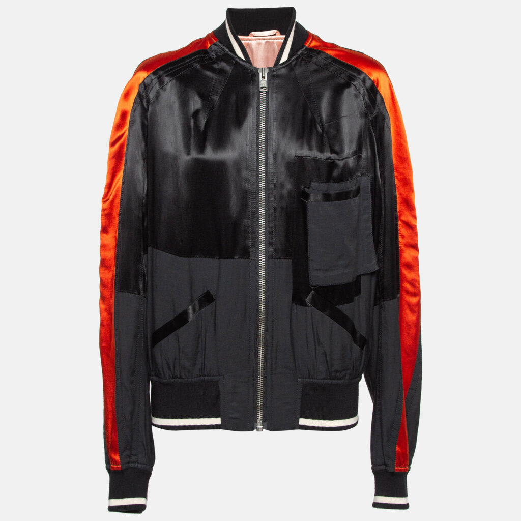 luxury-women-haider-ackermann-used-clothes-p1031954-001 Haider Ackermann Black Satin Bomber Jacket S