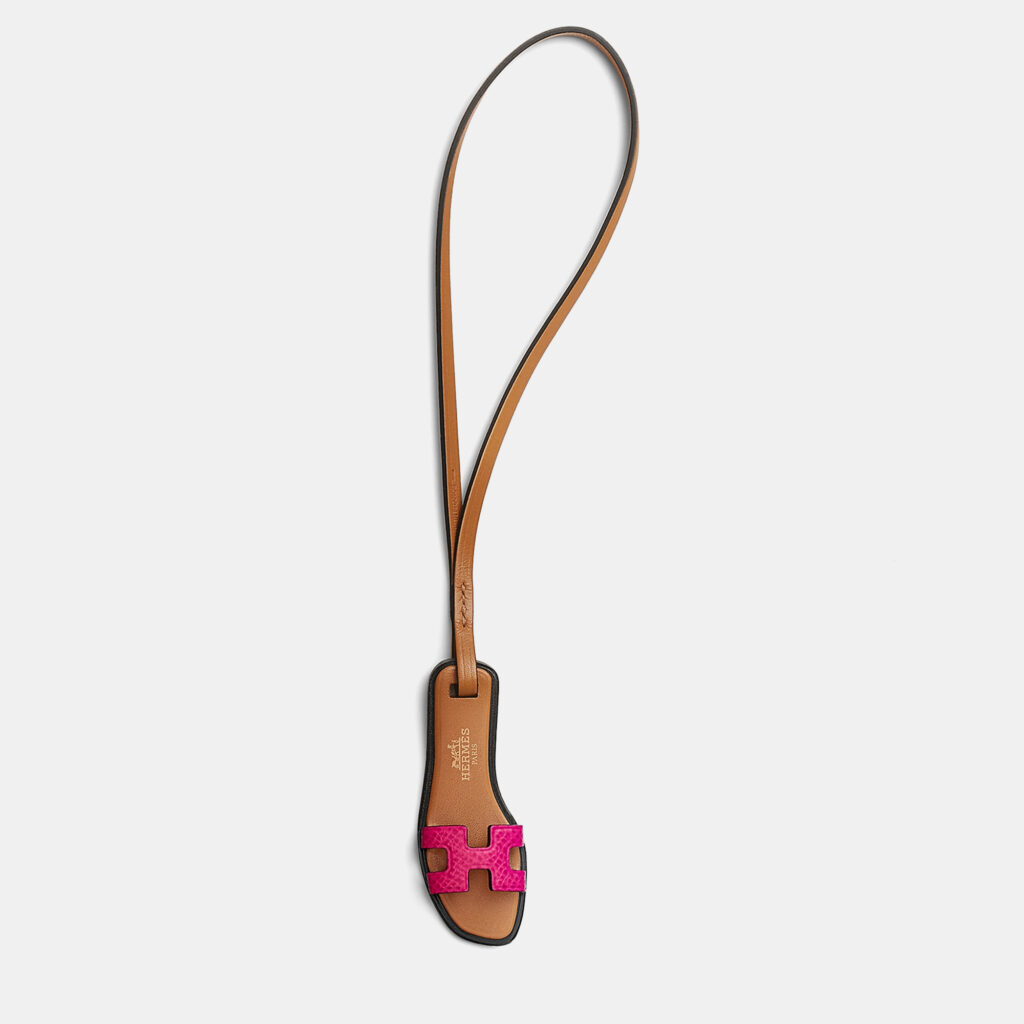 luxury-women-hermes-new-accessories-p1163558-001 Hermes Raspberry, Natural Sand, Black Oran Nano Bag Charm