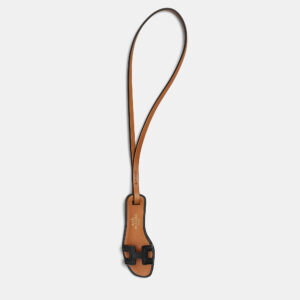 Hermes Black, Natural, Sand, Black Oran Nano Bag Charm