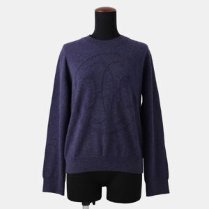 Hermes Blue Cashmere Sweater [H-Lift] Size 42