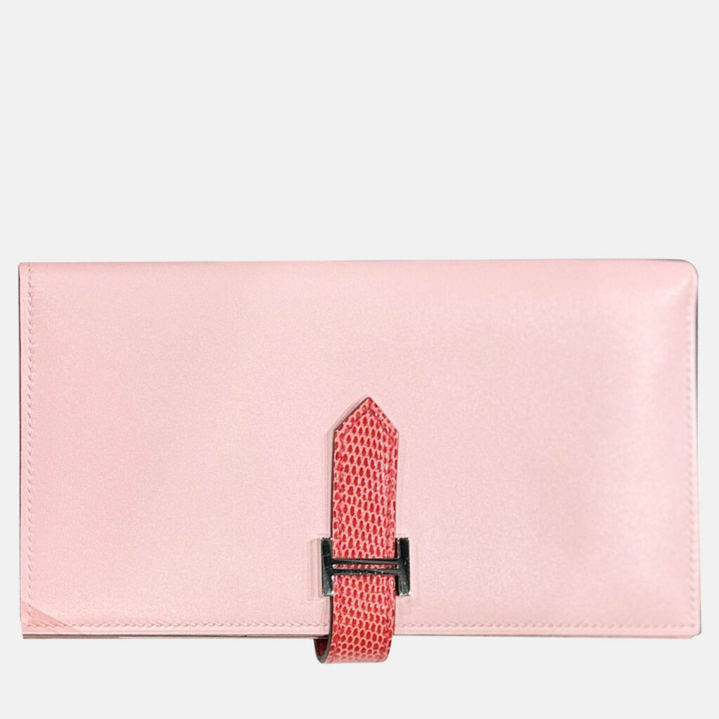 luxury-women-hermes-new-handbags-p1100436-011 Hermes Pink Lizard Leather Bearn Wallet