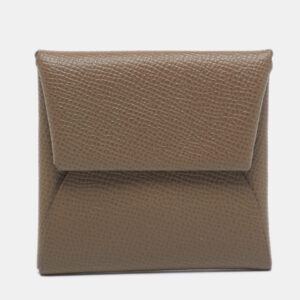 Herm&egrave;s Etoupe Epsom Leather Bastia Change Purse