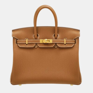 Hermes Gold Togo Leather Birkin 25 Bag