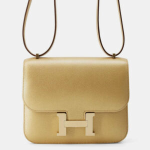 Hermes Dore Chamkilight Chevre Constance III Mini Bag