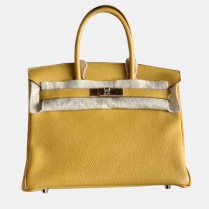 Hermes Jaune Amber Togo Leather Birkin 30 Handbag