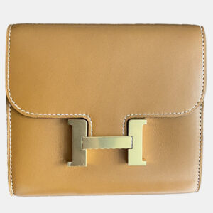 Hermes Gold Leather Constance Wallet
