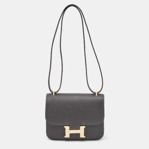 Hermes Graphite Epsom Leather Constance III Mini Miroir Bag