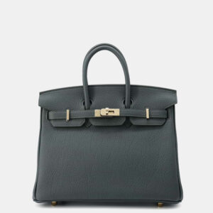 Hermes Vert Mangrove Togo Leather Birkin 25 Tote Bag
