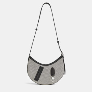 Hermes Ecru Black Sac P'tit Arcon Toile & Cuir Bag