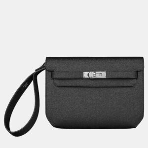 Hermes Noir Kelly Depeches 25 Pouch Bag