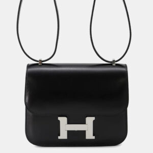 Hermes Constance Mini Black Box Calf Leather Crossbody Bag