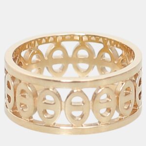 Hermes 18k Rose Gold Chaine d'ancre Divine Ring EU 51