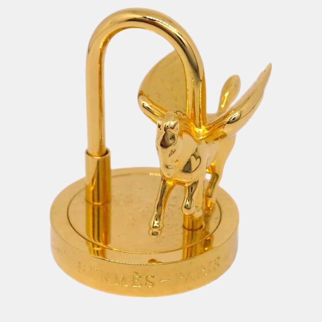 luxury-women-hermes-used-accessories-p1127523-001 Hermes Gold Plated Pegasus Cadena