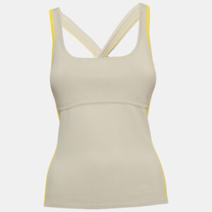 herm&egrave;s grey stretch knit padded tank top s