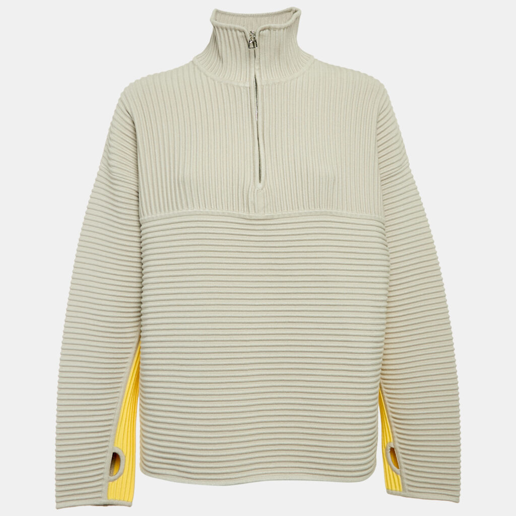 luxury-women-hermes-used-clothes-p1150142-004 Hermes Grey Stretch Knit Yoga Pullover XS