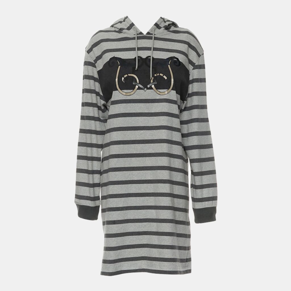 luxury-women-hermes-used-clothes-p1163028-004 Hermes Stripes Printed Hoodie Dress M