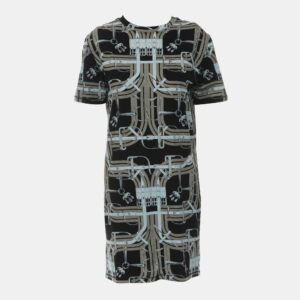 Hermes Grey Printed Dress