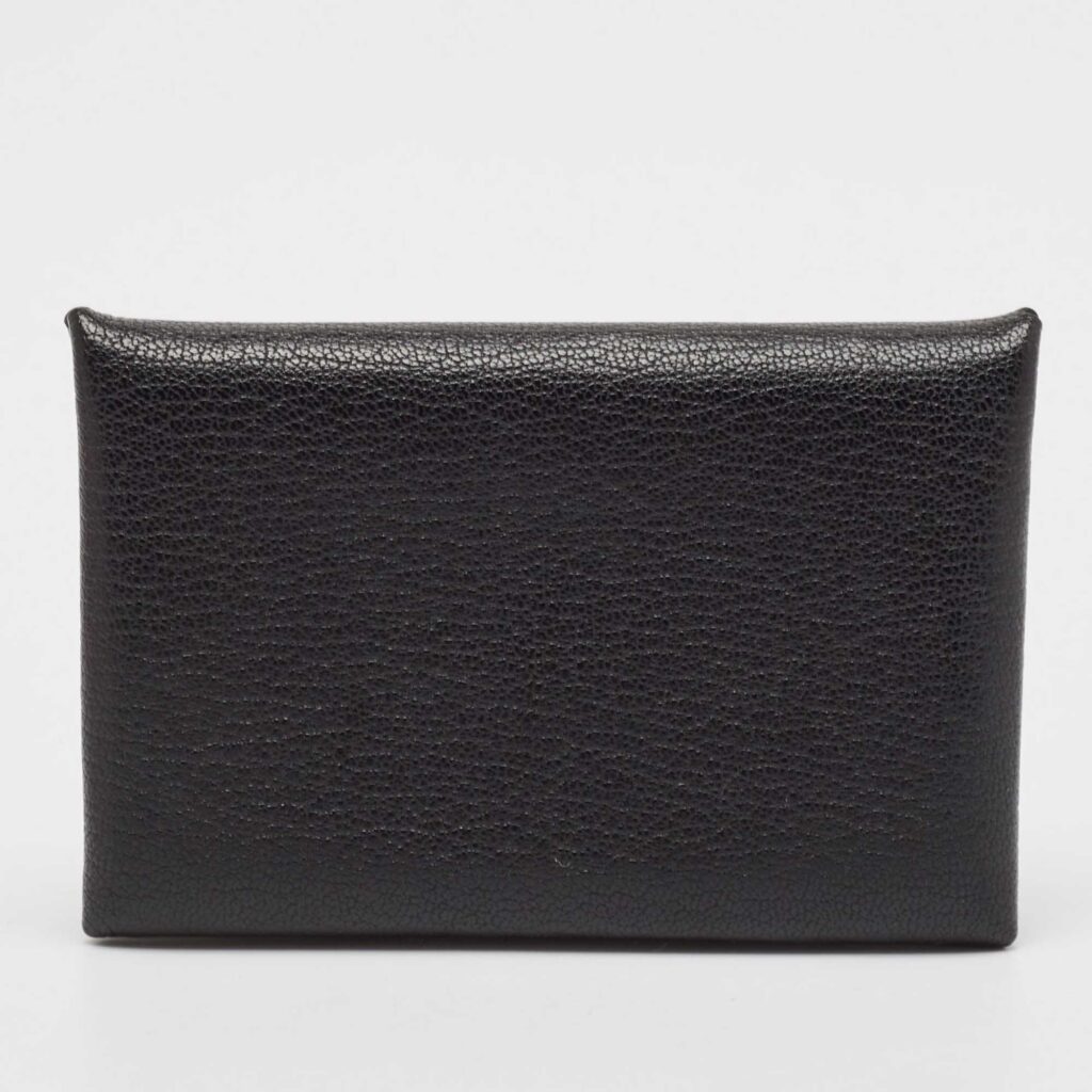 luxury-women-hermes-used-handbags-p1068375-008 Hermès Noir Chevere Leather Calvi Card Holder