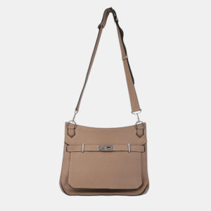 Hermes Tourterelle Taurillon Clemence Jypsiere 34 Shoulder Bag