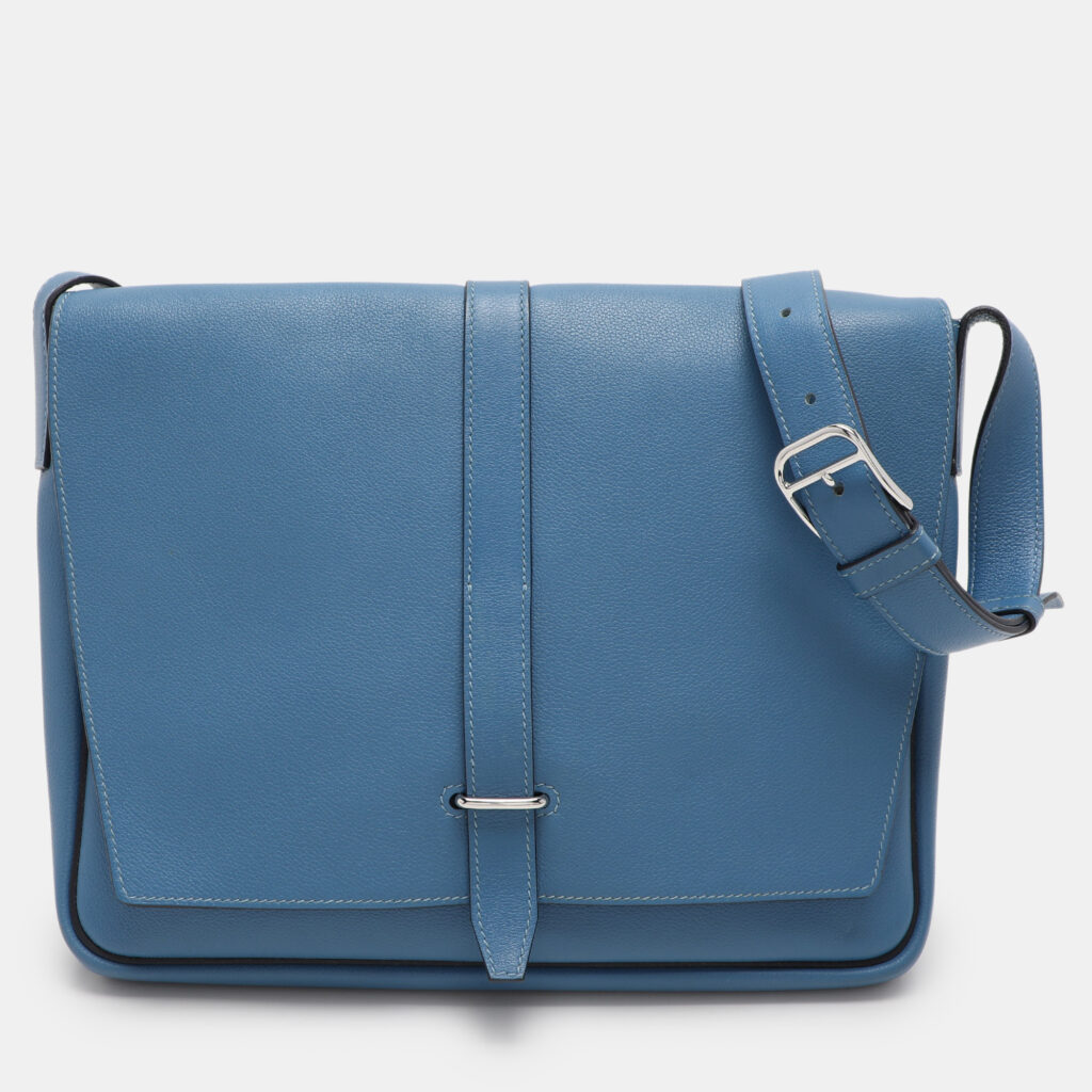 luxury-women-hermes-used-handbags-p1100122-017 Hermes Azur Evercolor Steve Light Messenger Bag