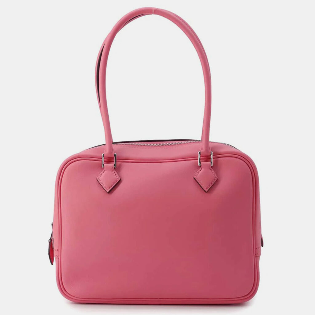 luxury-women-hermes-used-handbags-p1111214-001 Hermes Rose Azalee Swift Leather Size Plume Bag