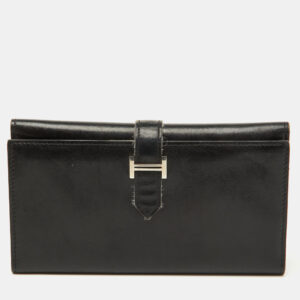 Hermes Black Swift Leather Bearn Wallet