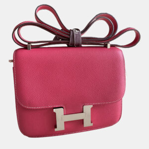 Hermes Rose Confetti Epsom Leather Constance Mini 18 Shoulder Bag