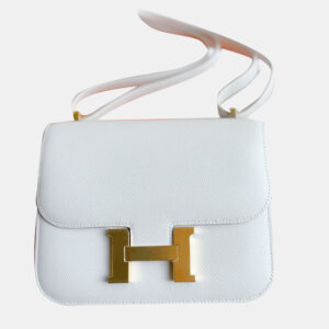 Hermes Milk Grey Epsom Leather Constance 19 Shoulder Bag