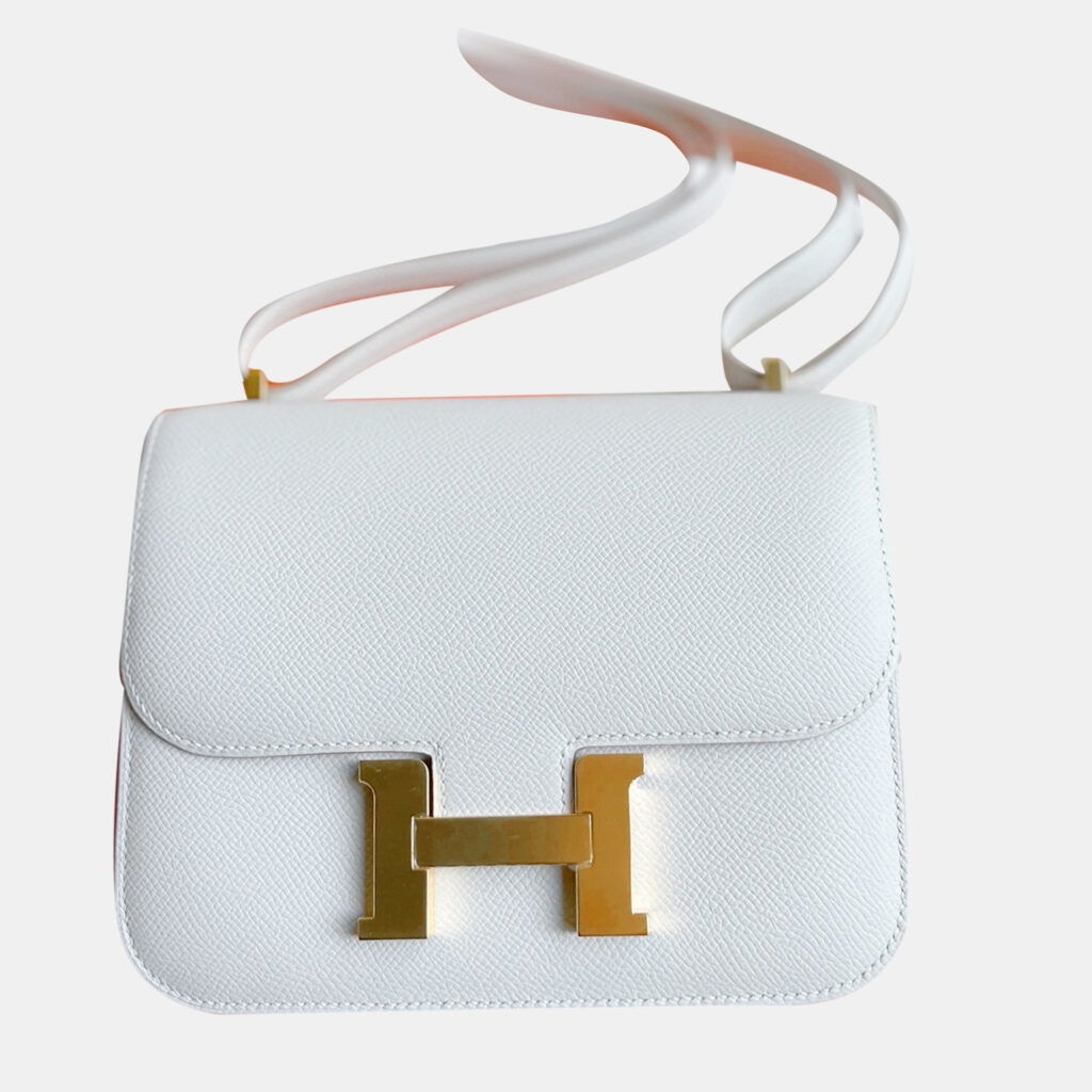 luxury-women-hermes-used-handbags-p1143479-001 Hermes Milk Grey Epsom Leather Constance 19 Shoulder Bag