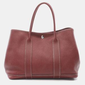 Hermes Rouge H Negonda Leather Garden Party 36 Tote Bag