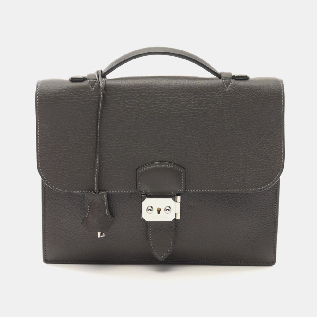 Hermes Taurillon Clemence Sac A Depeche 27 Business Bag