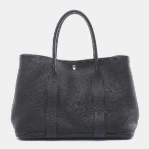 Hermes Black Negonda Leather Garden Party 36 Tote Bag